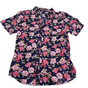 Allegra K Womens Floral Button Down Shirt Cotton Size 38 China